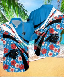 Carolina Panthers NFL Hibiscus Tropical Flower Hawaiian Shirt