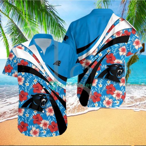 Carolina Panthers NFL Hibiscus Tropical Flower Hawaiian Shirt