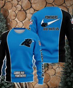 Carolina Panthers NFL Just Hate Us Personalized For Fans Sweater New