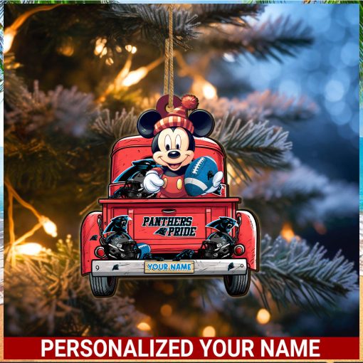 Carolina Panthers NFL Mickey Ornament Personalized Your Name SP12102335ID05