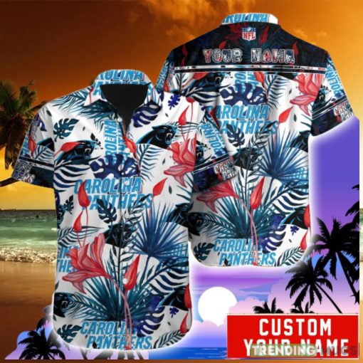 Carolina Panthers NFL Team Aloha Hawaiian Shirt Custom Name For Fans