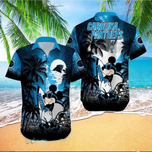 Carolina Panthers NFL Team Logo Baby Yoda Hawaiian Shirt