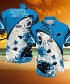 Carolina Panthers NFL Vintage Floral Hawaiian Shirt Gifts For Fans Dad Gifts