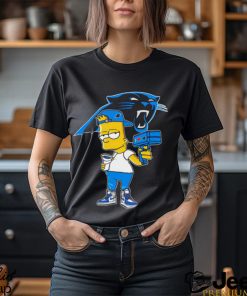 Carolina Panthers NFL X Bart Simpson cartoon shirt