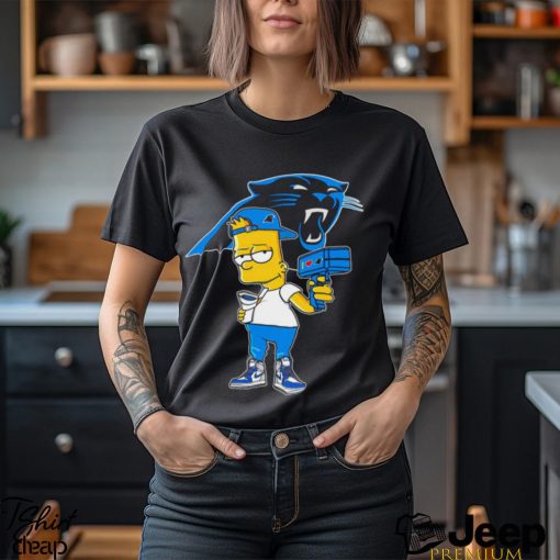 Carolina Panthers NFL X Bart Simpson cartoon shirt