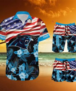 Carolina Panthers Personalized NFL Hawaiian Shirt & Shorts For Fans Gift Men And Women Holiday Summer