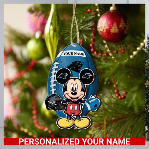 Carolina Panthers Personalized Your Name Mickey Mouse And NFL Team Ornament SP161023164ID03