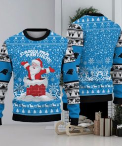 Carolina Panthers Santa Christmas Sweater