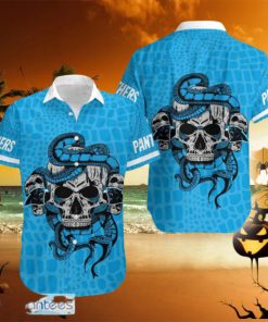 Carolina Panthers Snake And Skull Octopus Hawaiian Shirt Gift Halloween