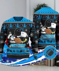 Carolina Panthers Snoopy Ugly Christmas Sweater Special Gift For Men Women