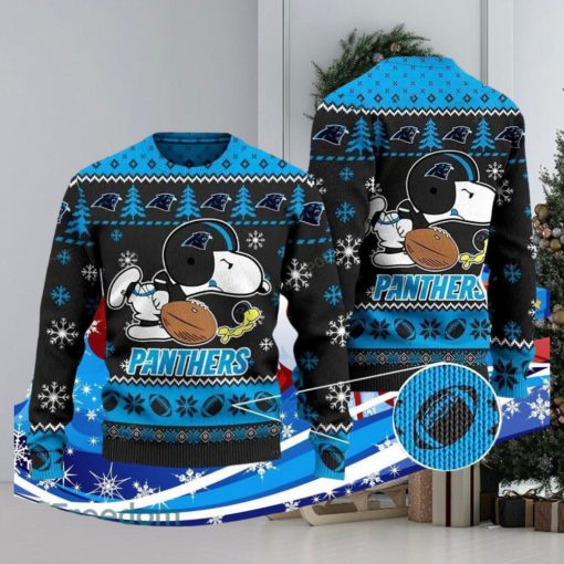 Carolina Panthers Snoopy Ugly Christmas Sweater Special Gift For Men Women