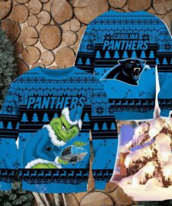 Carolina Panthers Ugly Grinch Christmas Sweater For Fans Funny Christmas Gift