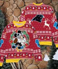 Carolina Panthers x Mickey Mouse Ugly Christmas Sweater