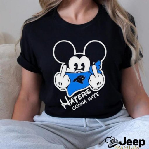 Carolina panthers haters gonna hate mickey mouse shirt