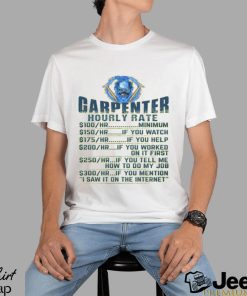 Carpenter Hourly Rates T Shirt