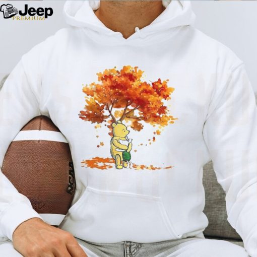 Cartoon Animals Under Fall Tree Shirt Cute Graphic Tees Gifts For Thanksgiving