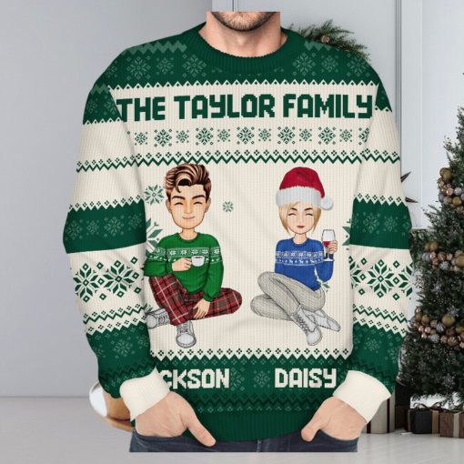 Cartoon Style   Christmas Gift For Family, Friends   Personalized Unisex Ugly Sweater