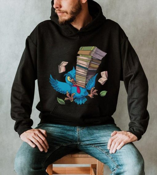 Cartoon owl with pile of books   book owl T  Shirt