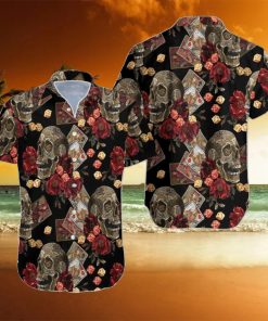 Casino Skull Colorful 3D Hawaiian Shirt Style Gift