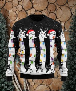 Cat And Christmas Light Funny Christmas 3D Sweater Matching Family Shirts For Christmas