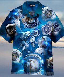 Cat Astronaut Full Printed Hawaiian Shirt