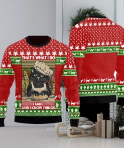 Cat Bakes Know Things Funny Ugly Christmas Sweater