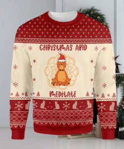 Cat Christmas And Meditate Ugly Christmas Sweater