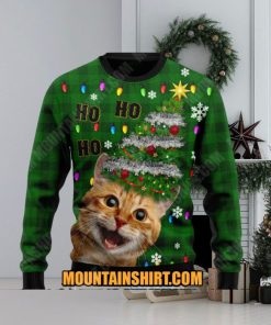 Cat Ho Ho Ho Ugy Christmas Sweater