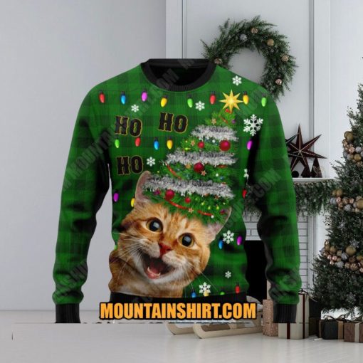 Cat Ho Ho Ho Ugy Christmas Sweater