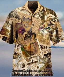 Cat Journal Summer Cats Lover All Over Printed Hawaiian Shirt