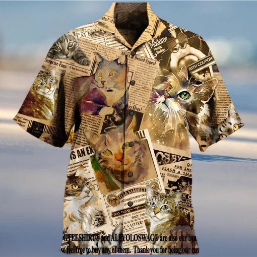 Cat Journal Summer Cats Lover All Over Printed Hawaiian Shirt