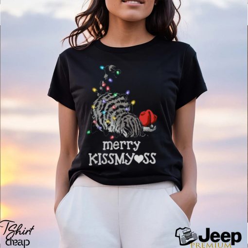 Cat Lover   Merry Ladies Merry Kiss My Ass Shirt