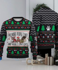 Cat Lover The More People I Met Ugly Christmas Sweater