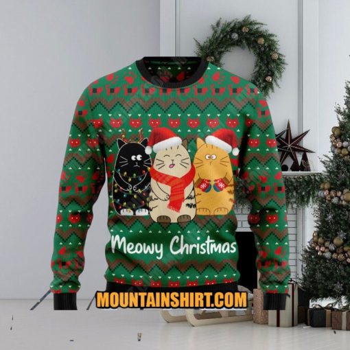 Cat Meowy Christmas Ugy Christmas Sweater