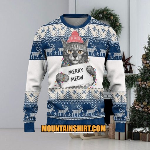 Cat Merry Meows Ugy Christmas Sweater