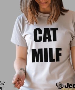 Cat Milf typography shirt