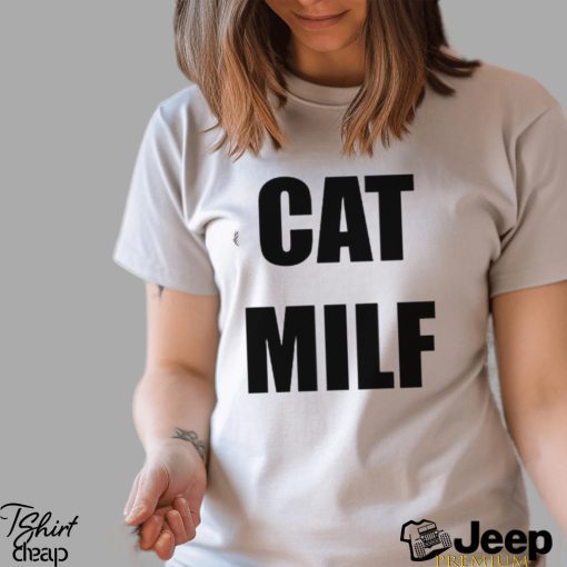 Cat Milf typography shirt