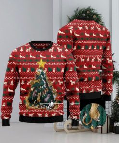 Cat Naughty Pine Ugly Christmas Sweater