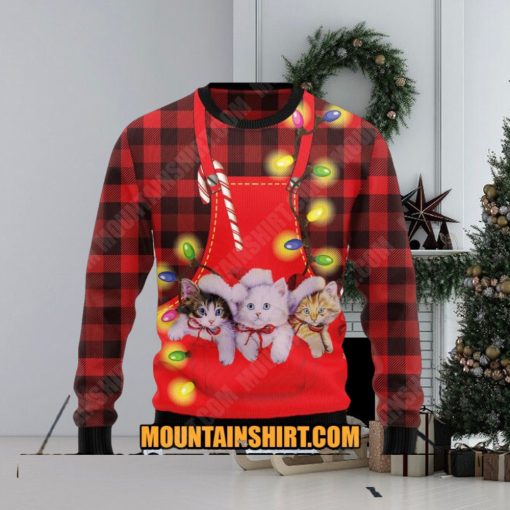 Cat Pocket Ugy Christmas Sweater