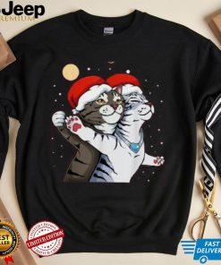 Cat Santa Hat Meme Christmas Pajama Funny Kitten Kitty X Mas Shirt