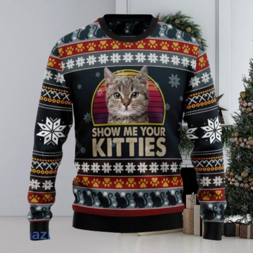 Cat Show Me Your Kitties 3D Ugly Christmas Sweater