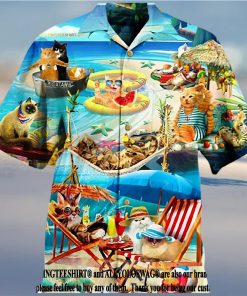 Cat Soft Beach For Cat Lover Vintage Button Down Summer Vibe Hawaiian Shirt