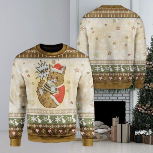 Cat Unisex Ugly Sweater For Christmas