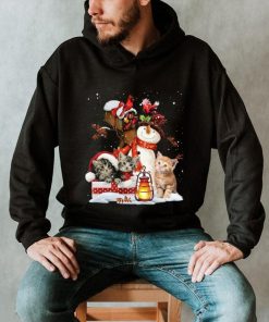 Cat Xmas With Friends Merry Christmas Shirt