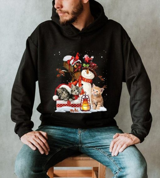 Cat Xmas With Friends Merry Christmas Shirt