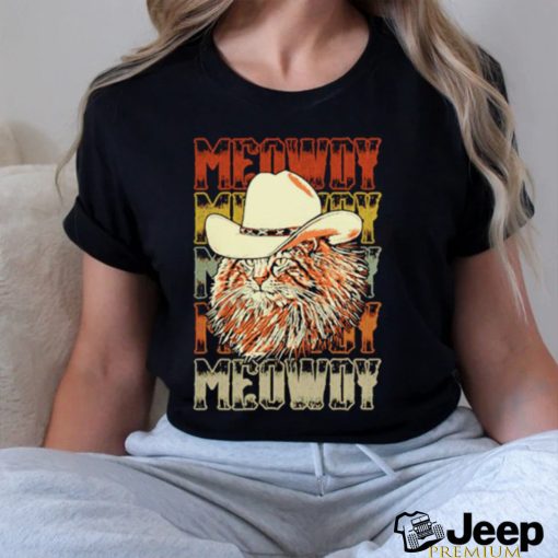 Cat cowboy hat funny shirt