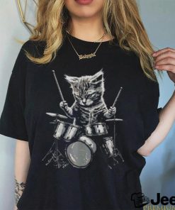 Cat kitty drums shirt