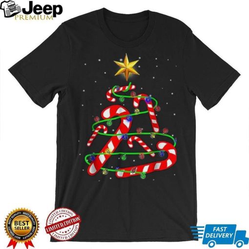 Caterpillar Candy Cane Funny Christmas Tree Lights Family Xmas 2023 T  shirt