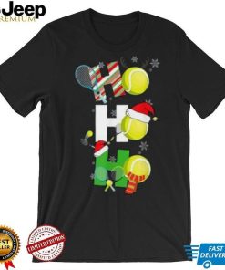 Caterpillar Funny Christmas Tennis Pajamas Player Matching Racket Xmas T shirt