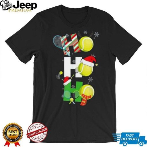 Caterpillar Funny Christmas Tennis Pajamas Player Matching Racket Xmas T  shirt